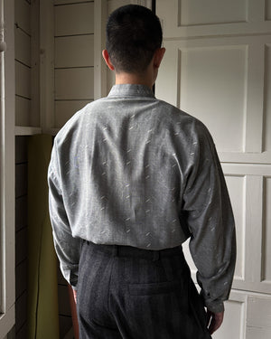 80s Versace Light Gray Shirt | L