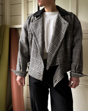 80s Versace Houndstooth Jacket | M-L