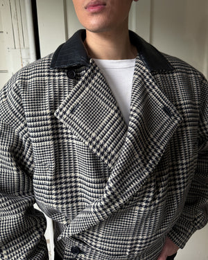 80s Versace Houndstooth Jacket | M-L