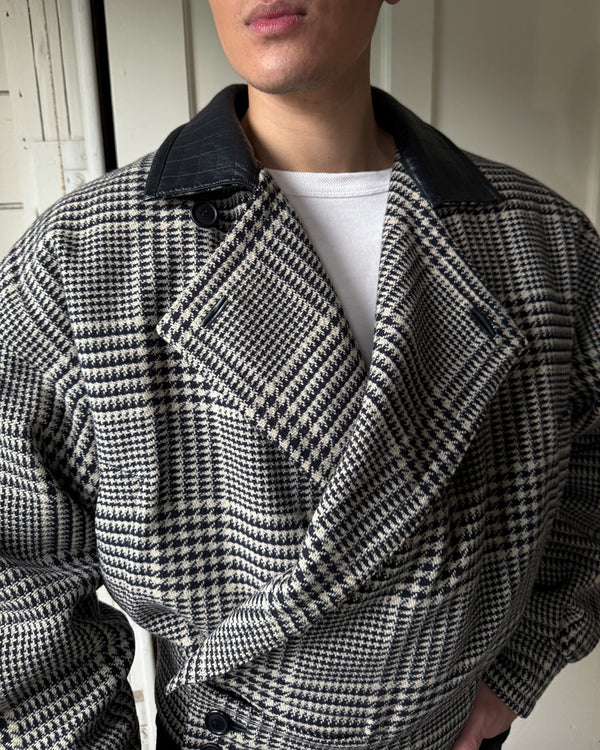 80s Versace Houndstooth Jacket | M-L - Lucky Vintage