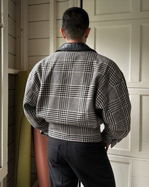 80s Versace Houndstooth Jacket | M-L