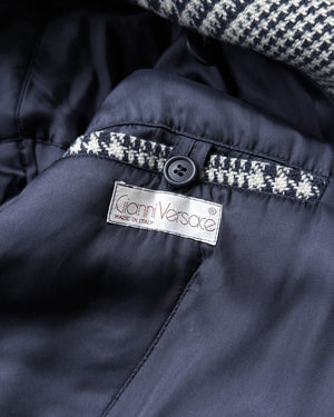 80s Versace Houndstooth Jacket | M-L