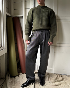 80s Versace Silky Striped Pants | 32x29