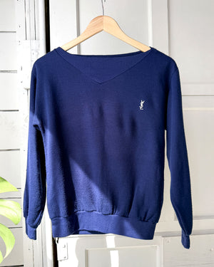 80s YSL Boatneck Sweatshirt | S