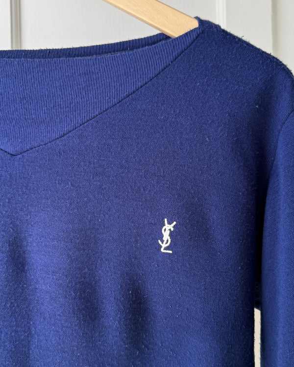 80s YSL Boatneck Sweatshirt | S - Lucky Vintage