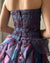 80s Iridescent Ruffled Strapless Dress
