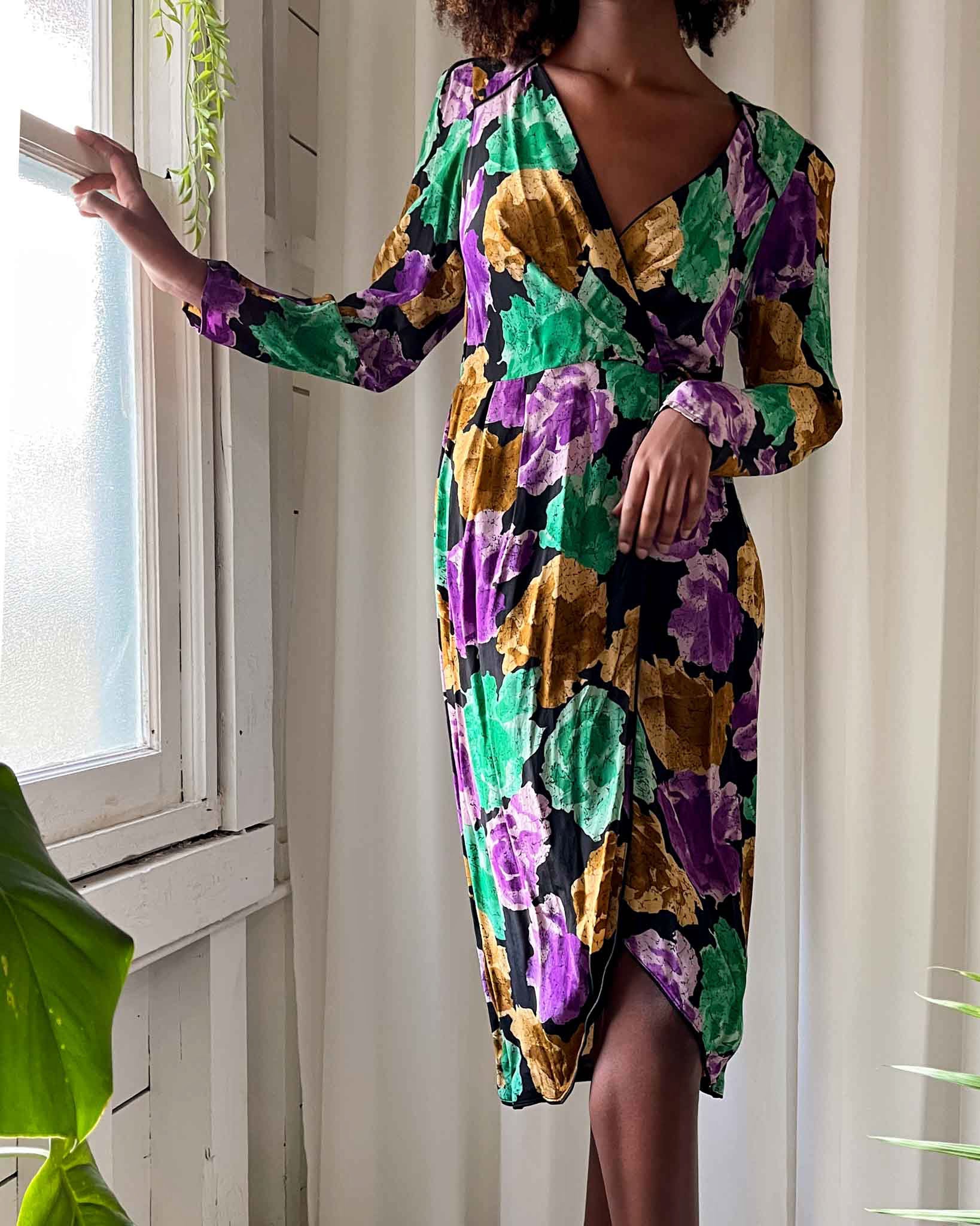 80s Floral Wrap Dress | S-M 80s Floral Wrap Dress | S-M