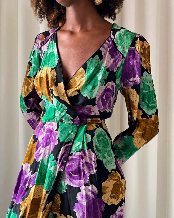 80s Floral Wrap Dress | S-M 80s Floral Wrap Dress | S-M
