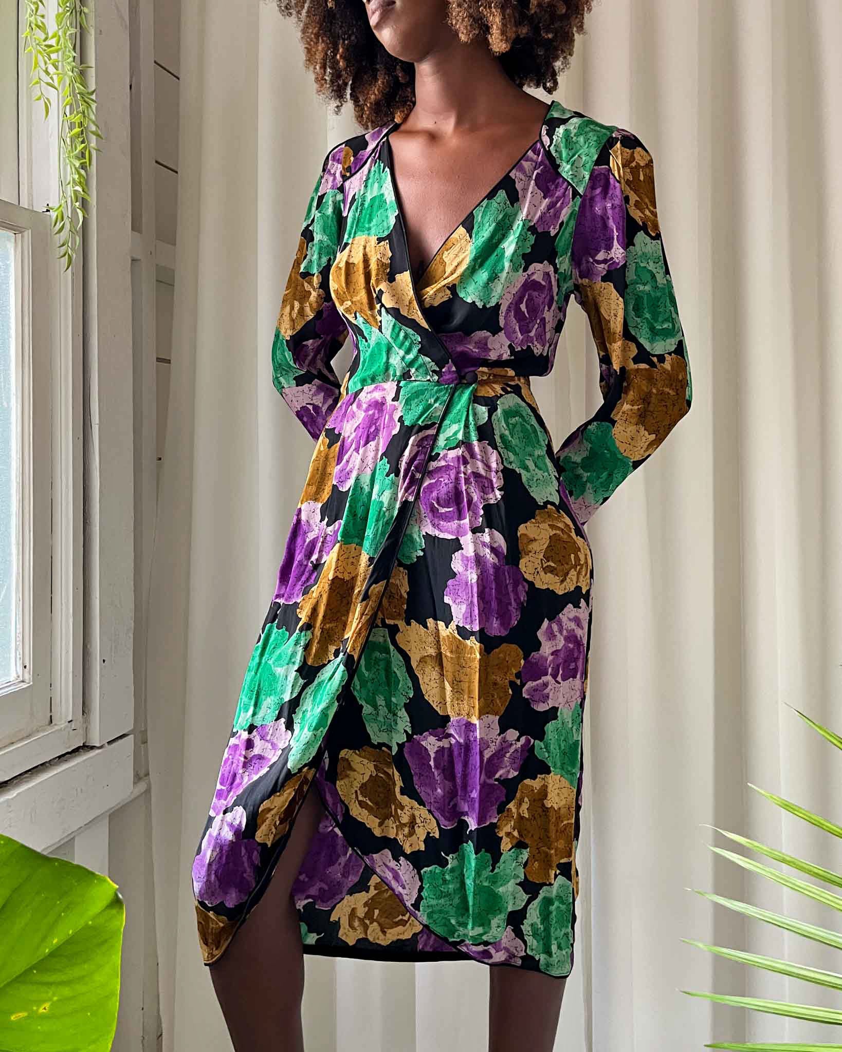 80s Floral Wrap Dress | S-M 80s Floral Wrap Dress | S-M