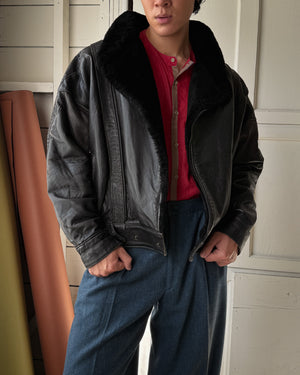 80s Italian Leather Jacket | L