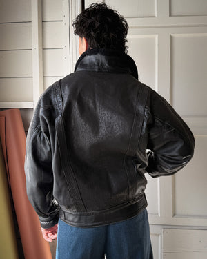 80s Italian Leather Jacket | L