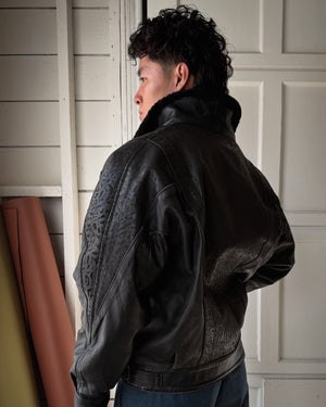 80s Italian Leather Jacket | L