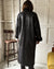 80s Black Leather Shearling Fur Coat | M