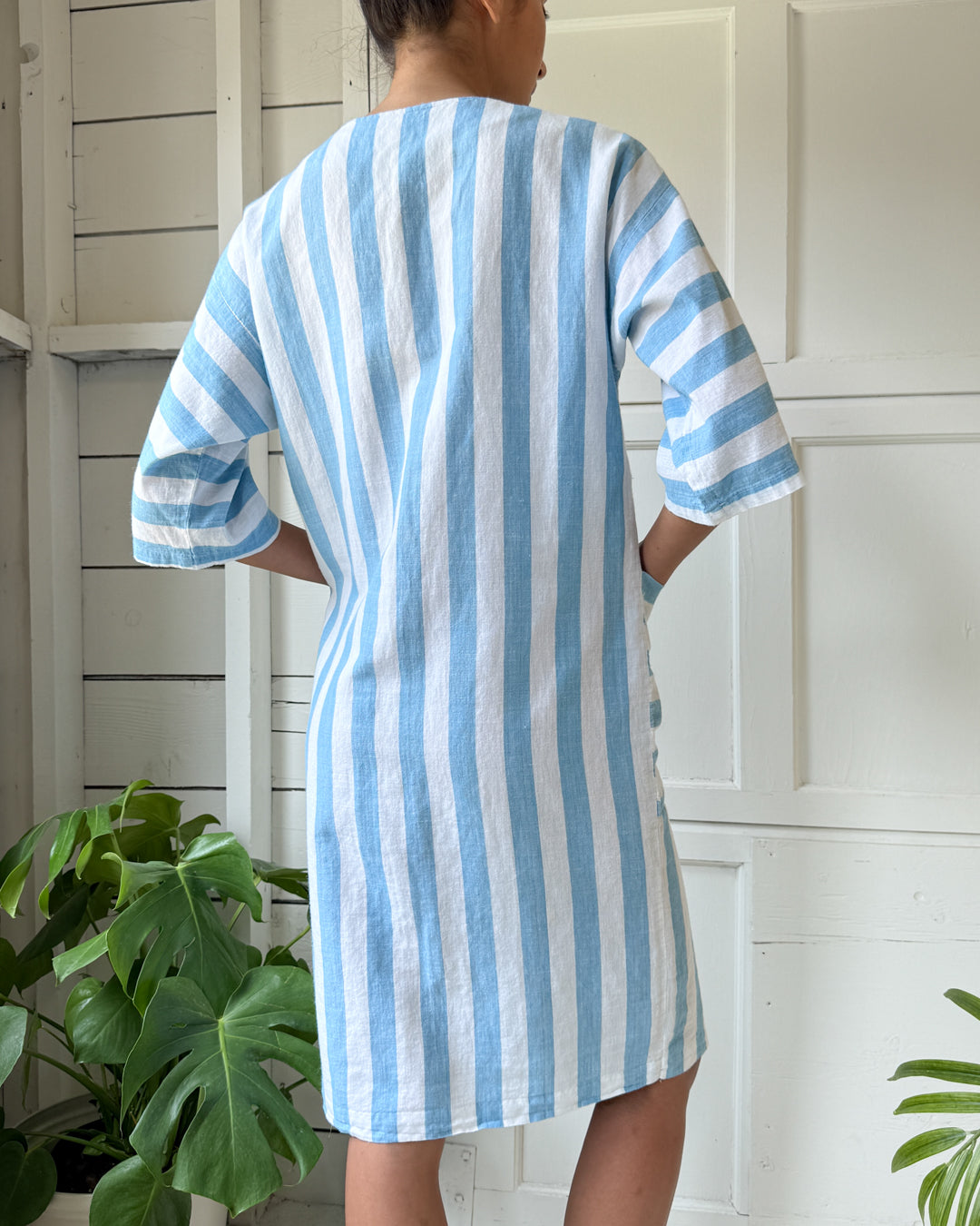 80s Striped Cotton Dress | S 80s Striped Cotton Dress | S