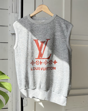 80s "Louis Vuitton" Sleeveless Sweatshirt | L