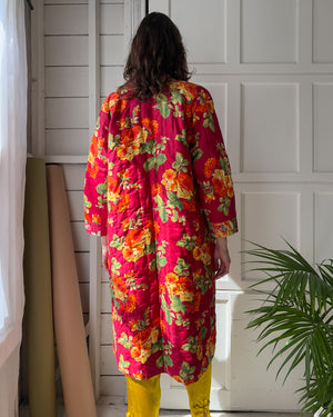 80s Floral Cotton Jacket | S-L