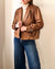 80s Leather Bomber Jacket & Skirt | M