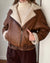 90s Shearling Bomber Jacket | M-L