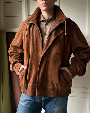 80s Double Collar Suede Jacket | L-XL