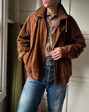 80s Double Collar Suede Jacket | L-XL