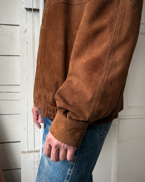 80s Double Collar Suede Jacket | L-XL