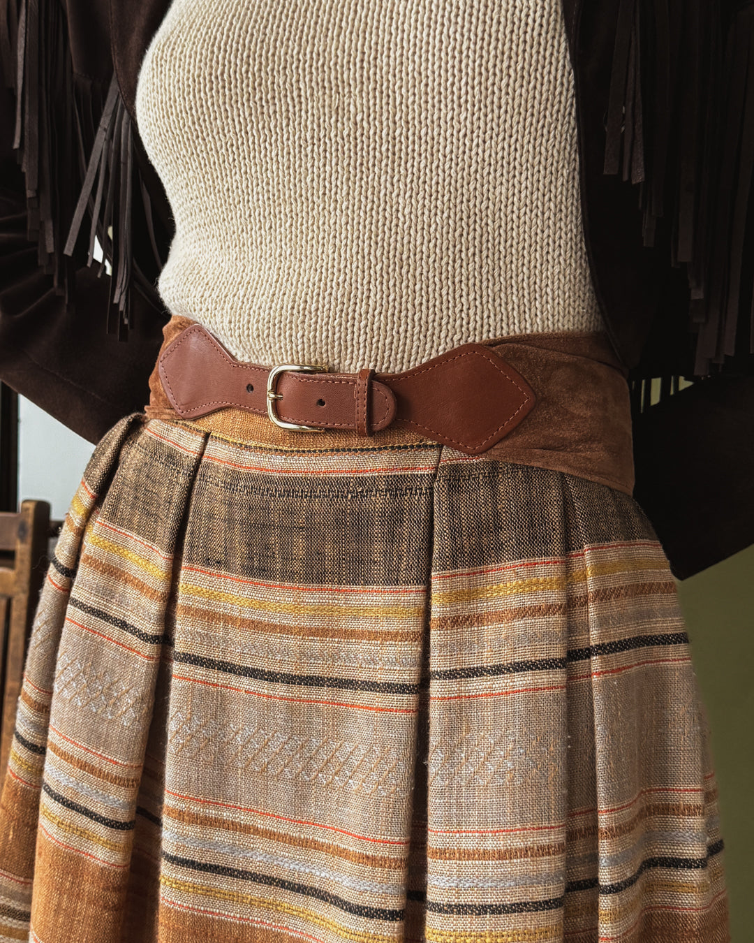 80s Suede & Leather Belt