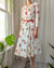 80s Cherry Print Belted Dress