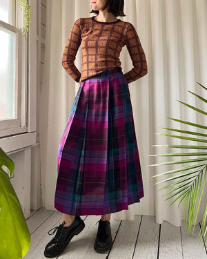 90s Christian Dior Plaid Skirt