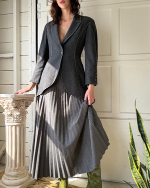 00s Knife Pleat Maxi Skirt | M