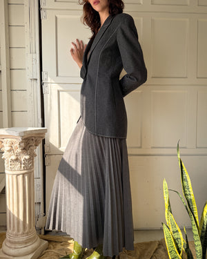 00s Knife Pleat Maxi Skirt | M