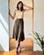 80s Brown Wool Culottes | S