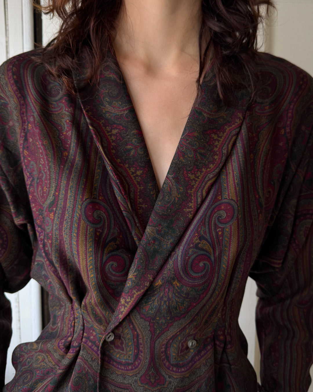 80s Ralph Lauren Paisley Blouse | S-M