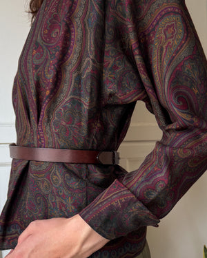 80s Ralph Lauren Paisley Blouse | S-M