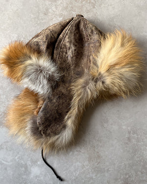 90s Fox Fur Trapper Hat