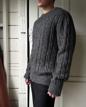 80s Gray Cashmere Sweater | L