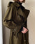 80s Olive Green Belted Trench | M