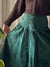 80s Green Suede Midi Skirt