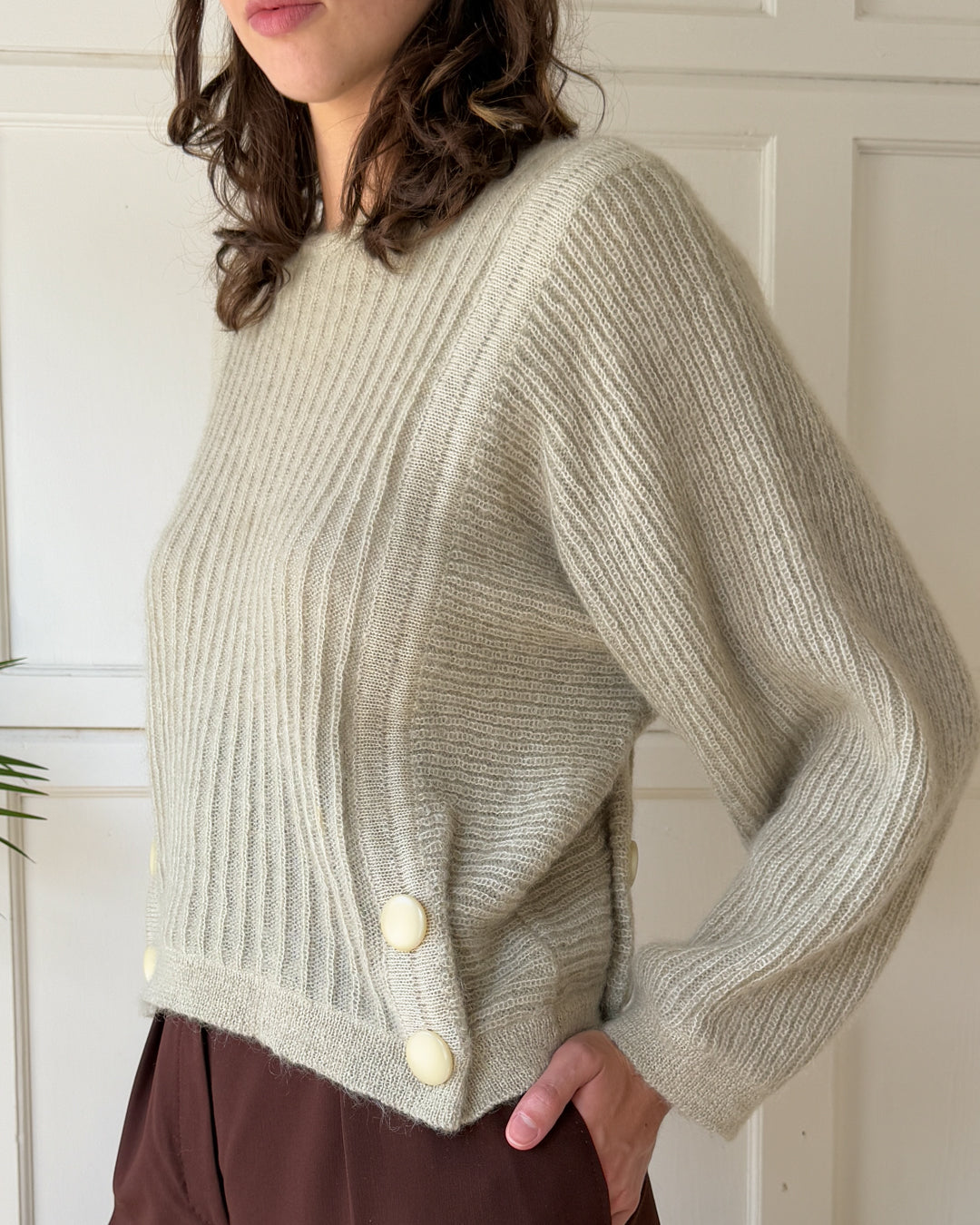 80s Italian Mohair Sweater | M-L