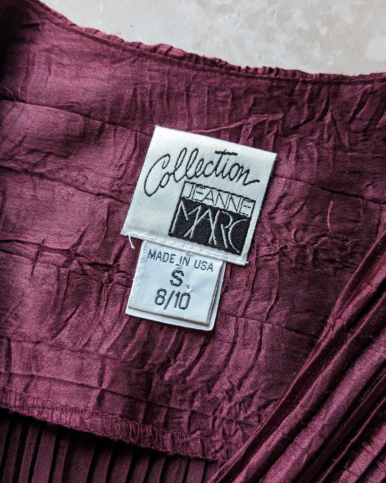 80s Jeanne Marc Plisse Bodysuit