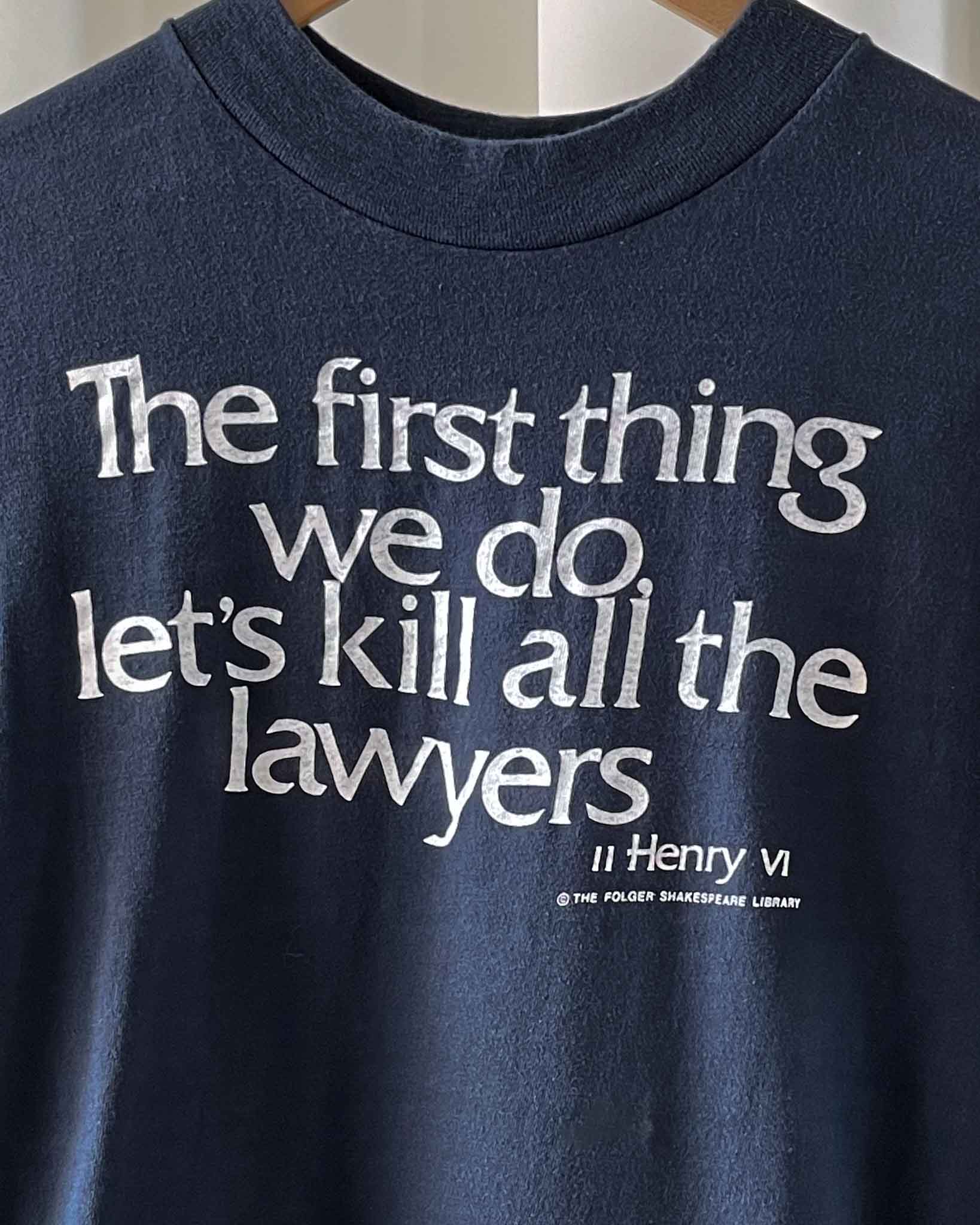 80s Kill All The Lawyers Shakespeare T-Shirt | S