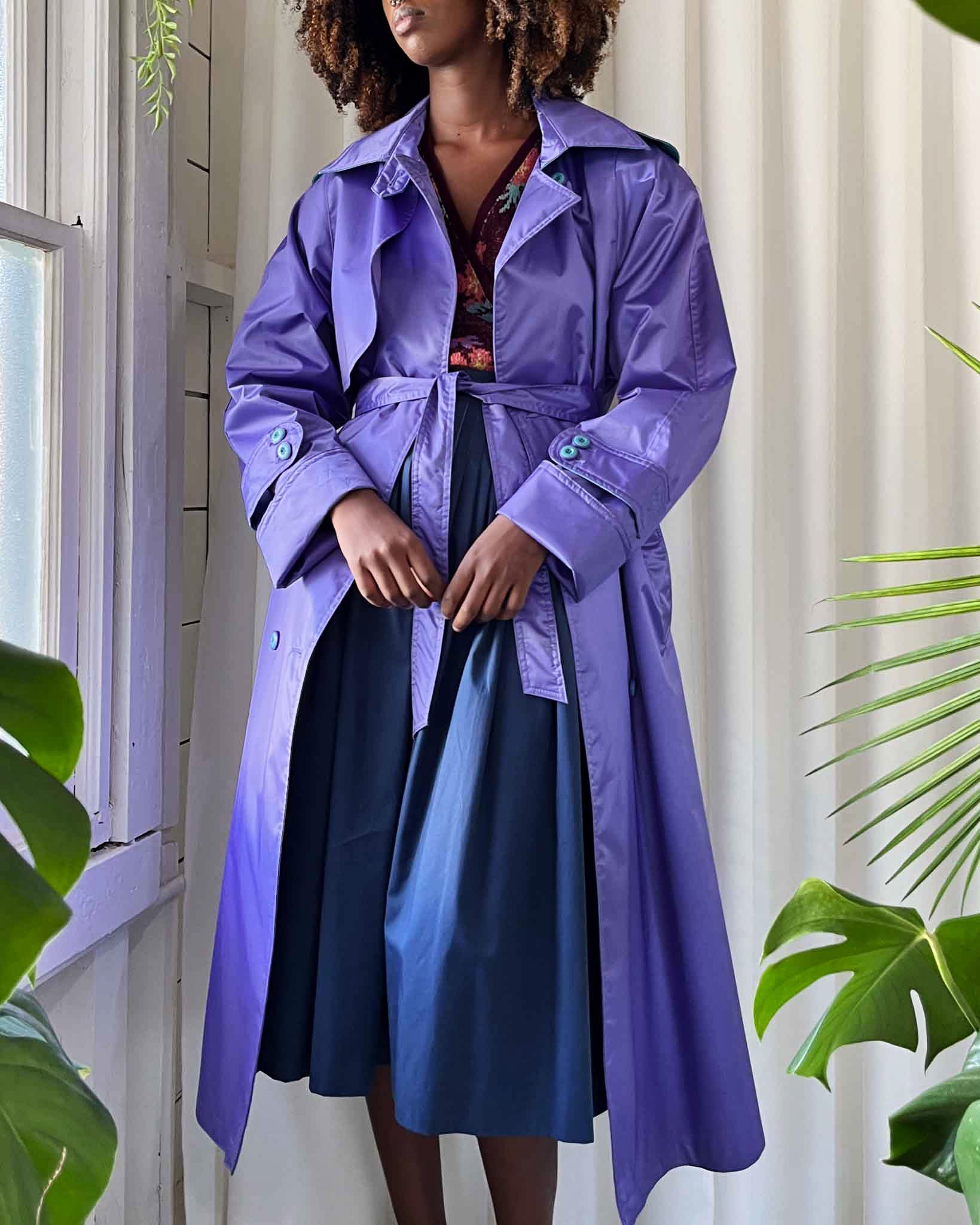 80s Hyacinth Belted Trench