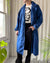 80s Bright Blue Belted Trench