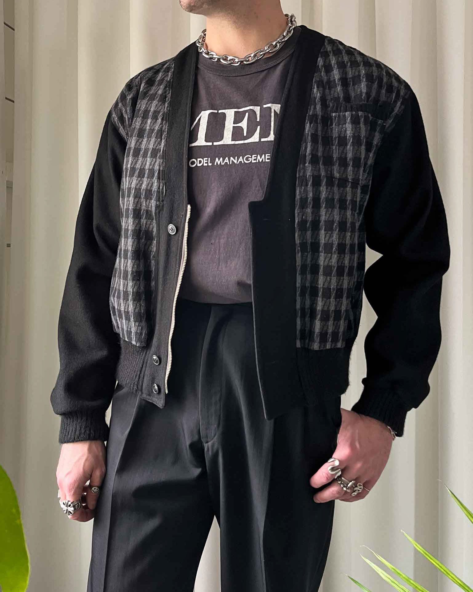 80s Wool Bomber Jacket M Lucky Vintage - Main Image