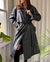 90s Begedor Gunmetal Leather Trench