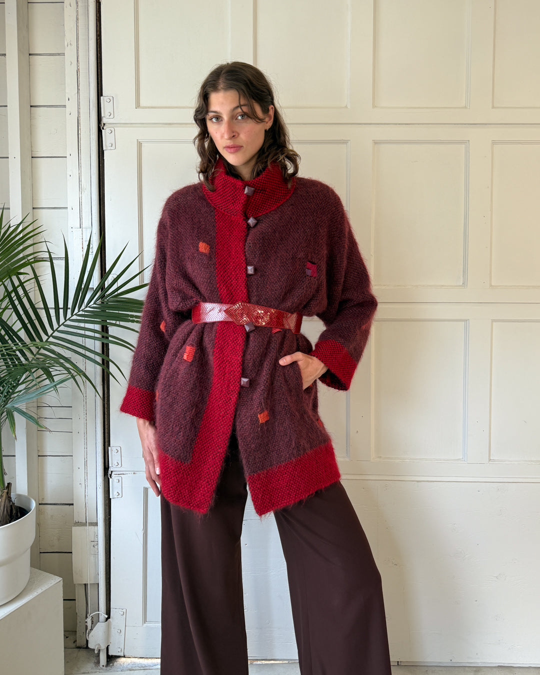 60s Red Snakeskin Belt