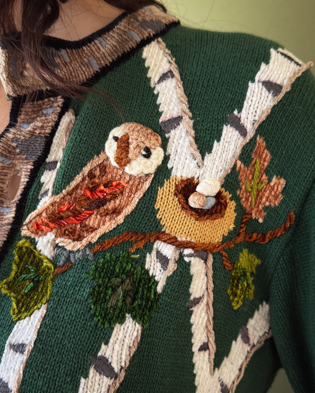 90s Forest Friends Cardigan | L