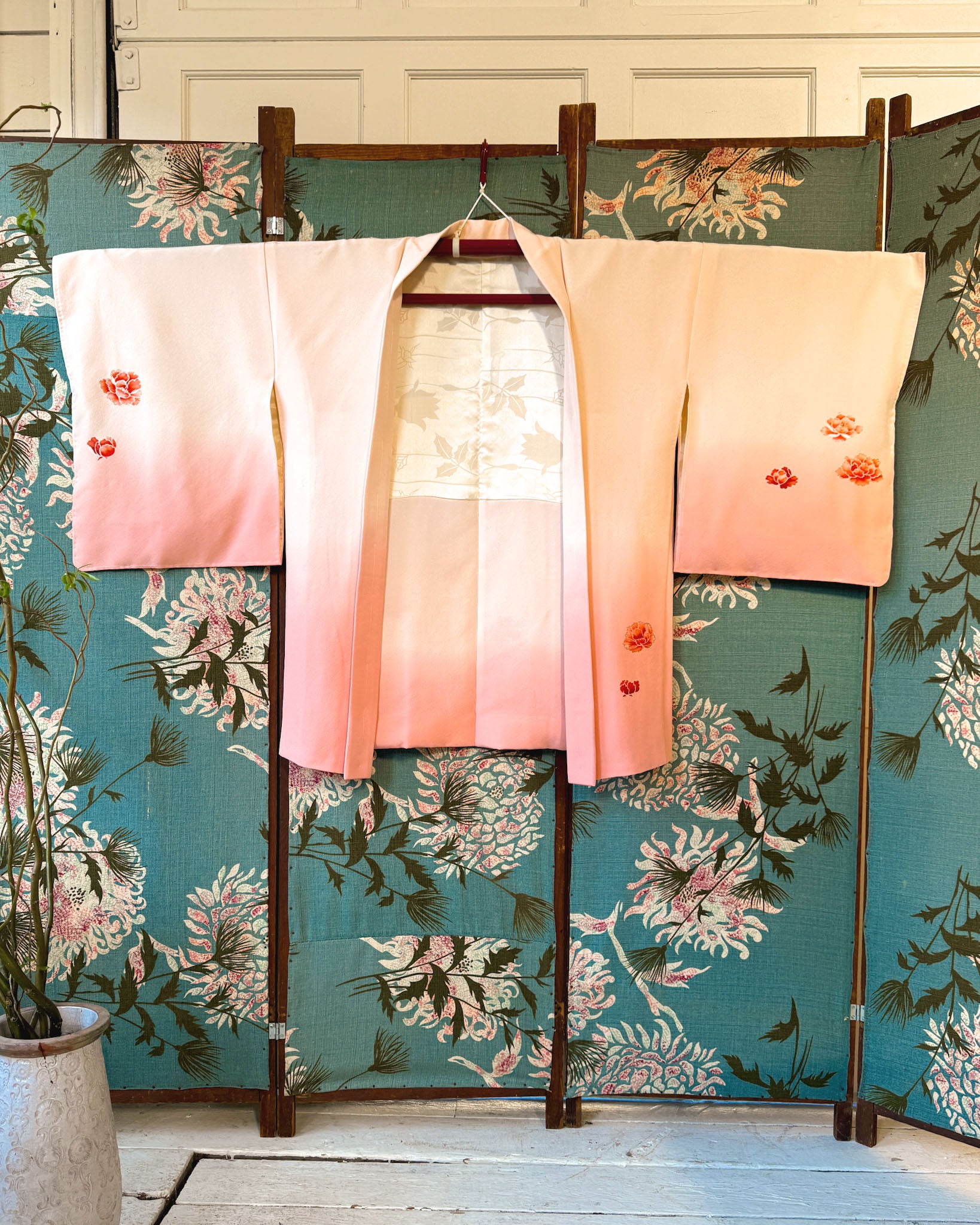 80s Silk Haori Kimono | S-L