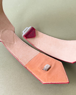 60s Red Snakeskin Belt