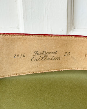 60s Red Snakeskin Belt