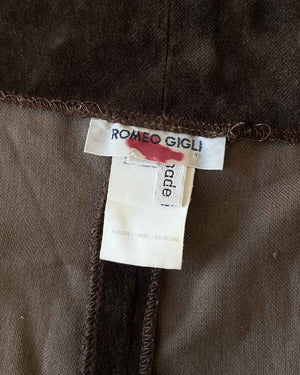 80s Romeo Gigli Backless Velvet Jumpsuit